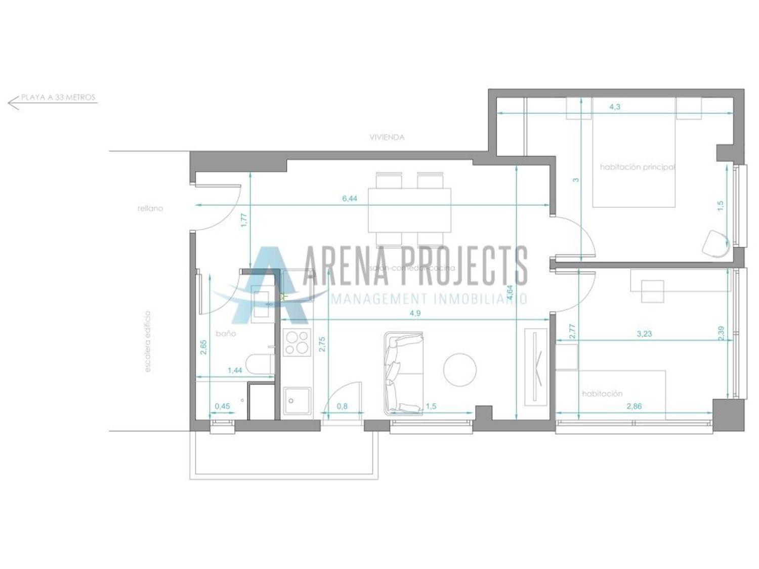 En venta: Apartamento reformado a 50 m del mar en Las Marinas, Dénia
